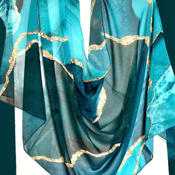 Brand New Soft Crepe Scarf/Shawl/Hijab in Classy Marble Designs ✨ - Picture 9 of 12